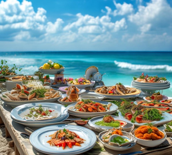 碧海蓝场美食盛宴，尽享碧海蓝天与美味佳肴,碧海蓝场美食盛宴，尽享碧海蓝天与美味佳肴,美食,自助餐,美食天堂,第1张