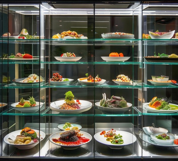 视觉盛宴，自助餐创意菜品展示柜，引领美食新风尚,视觉盛宴，自助餐创意菜品展示柜，引领美食新风尚,美食,自助餐,美食天堂,第1张